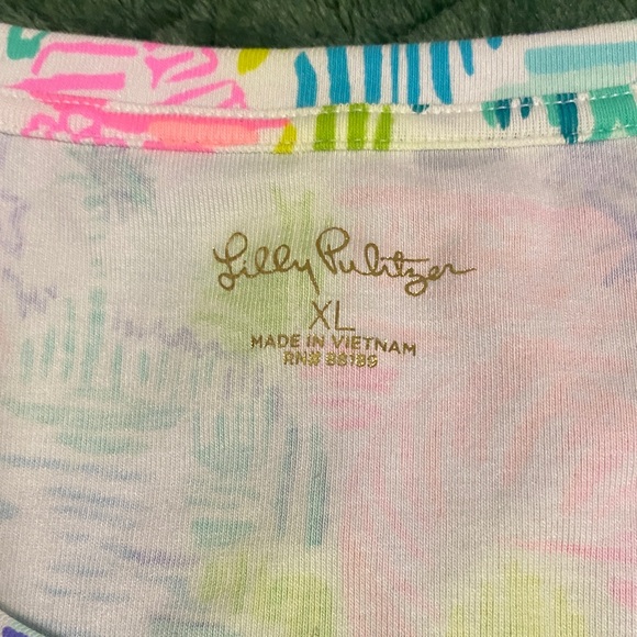 Lilly Pulitzer Multicolor Tropical Short Sleeve Tee - Picture 3 of 5